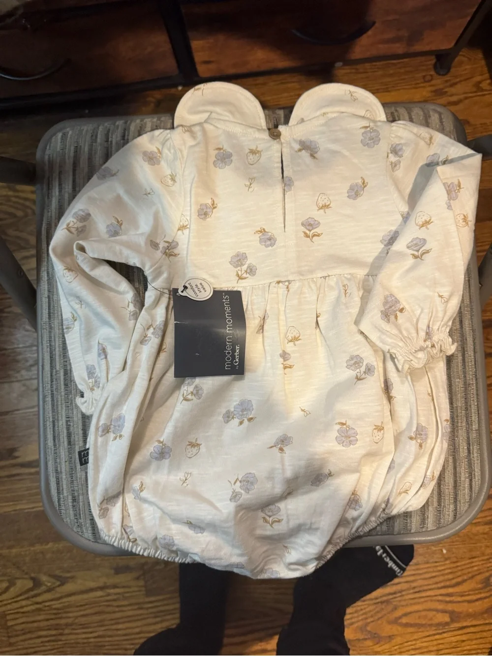 Orange Floral Baby Romper Set and NWT romper